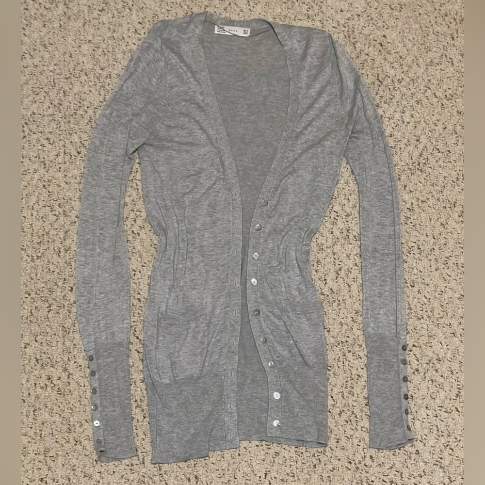 Zara Heather Gray Knit Top